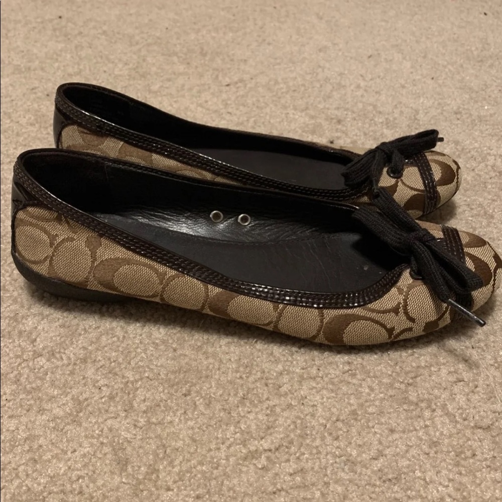 Coach Brown Ballet Flats